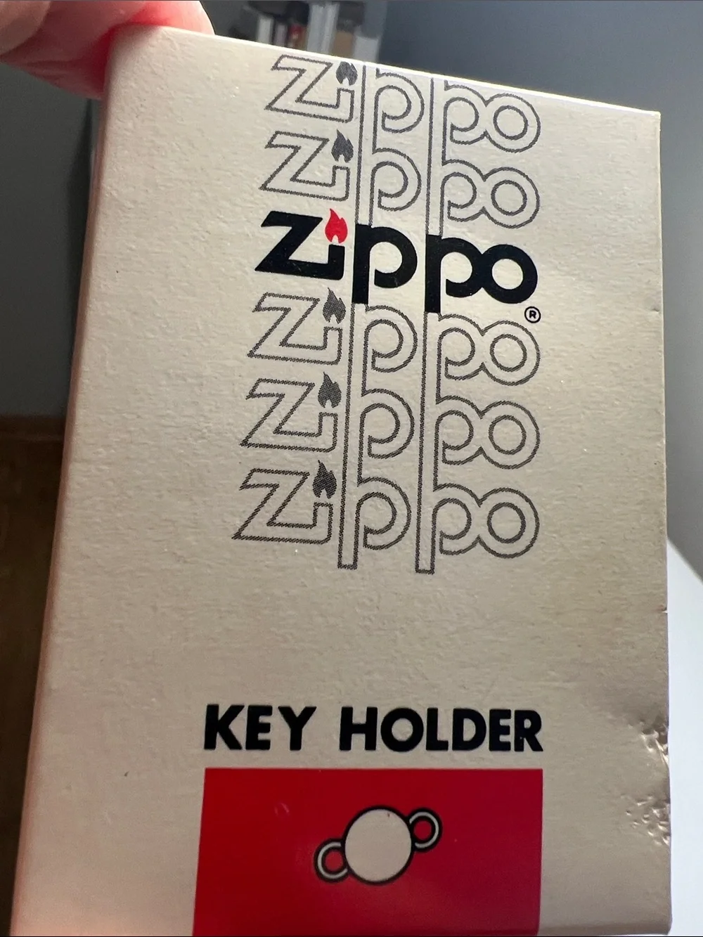 Zippo Silver Metal Double-Ring Key Holder -  NWT - Vintage with original box